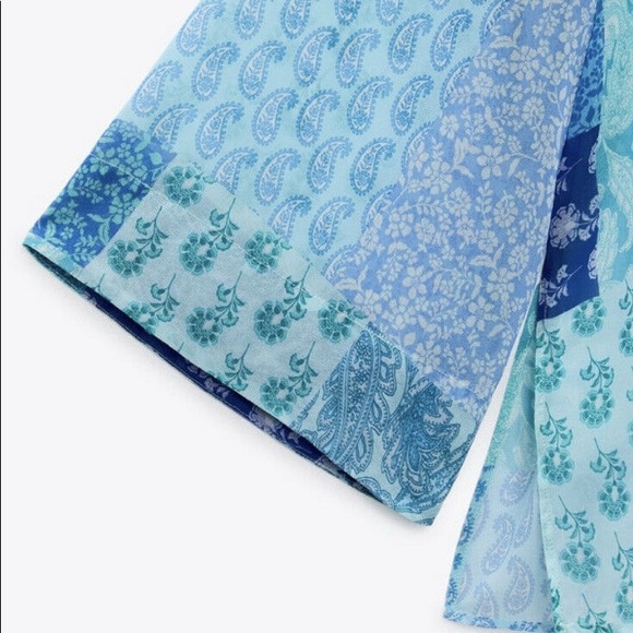 Zara Patchwork Blouse - Picture 4 of 6